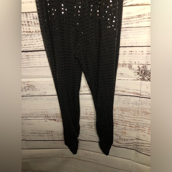 Sequin all over black strapless jumpsuit - Picture 9 of 16